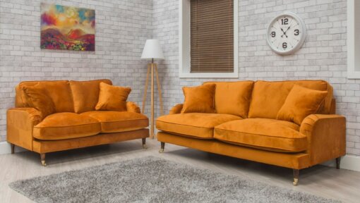 Rupert Orange Sofa Suite