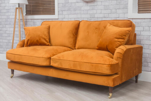 Rupert Orange 3 Seater Sofa