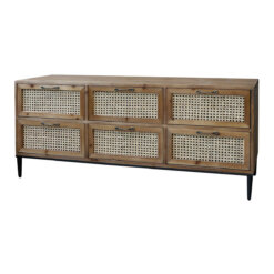 French wicker Wide Chest