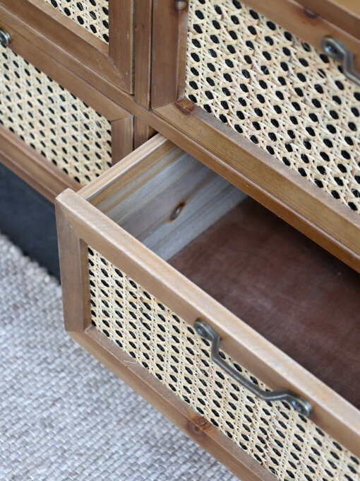 French wicker Wide Chest