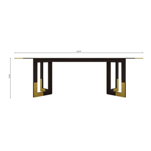 Argento 2.4m Fixed Top Table