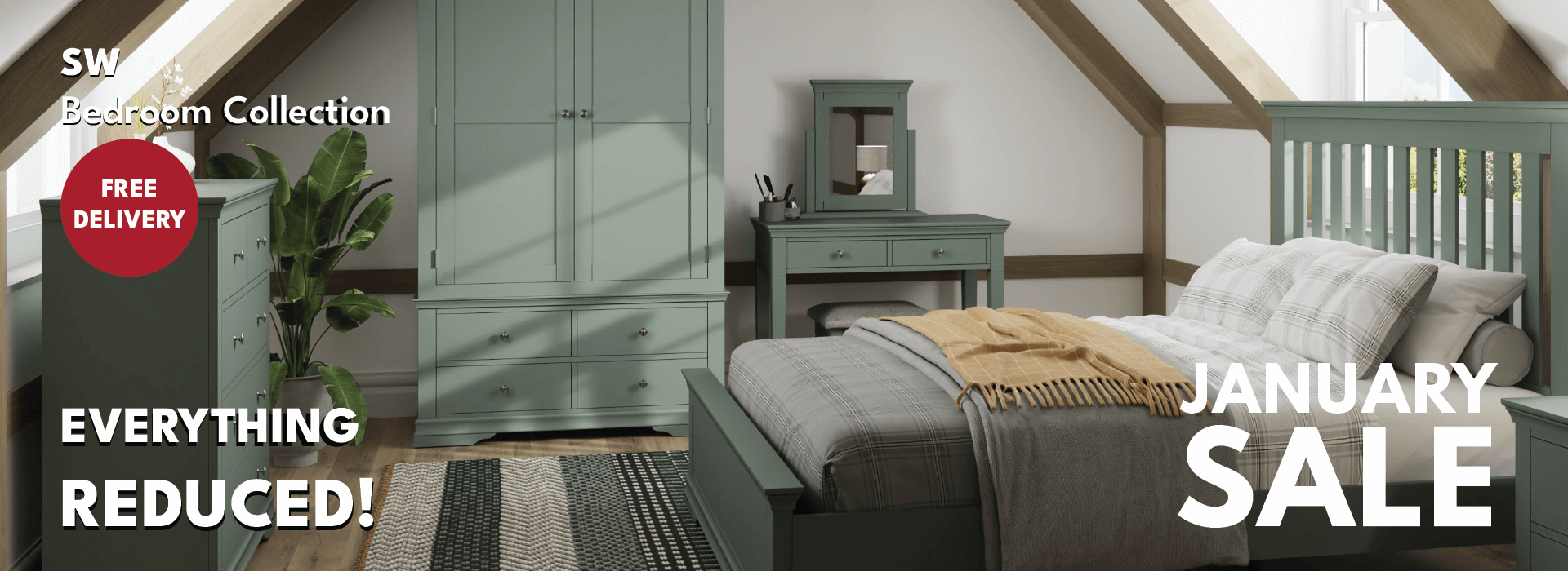 Green Wooden Bedroom Furniture