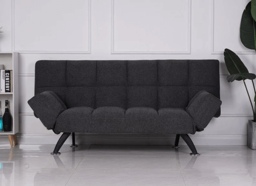 Boston Solid Charcoal Sofa Bed