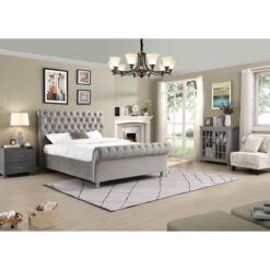 Kilkenny Silver Fabric Bed Frame