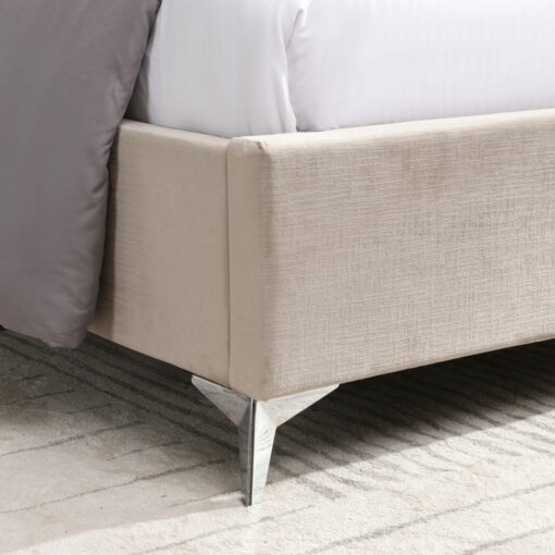 Mayo Beige Fabric Bed Frame