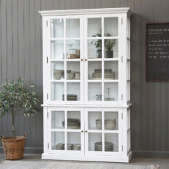 White Display Cabinet With 4 Doors