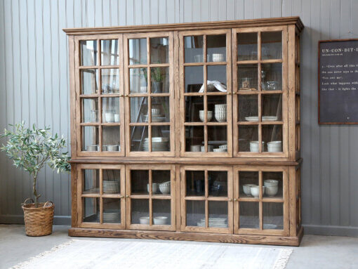 Brown Display Cabinet With 8 Doors