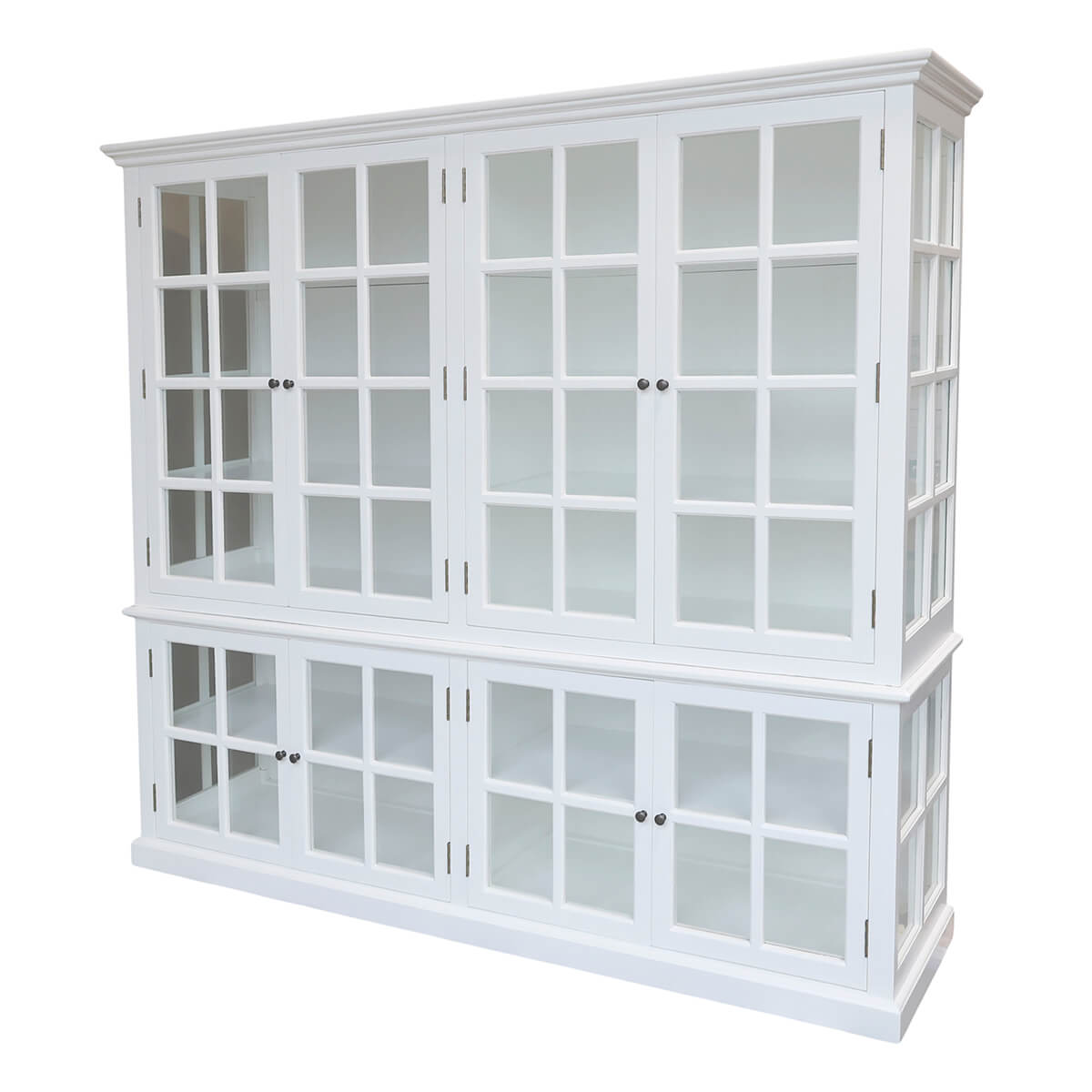 White Display Cabinet With 8 Doors