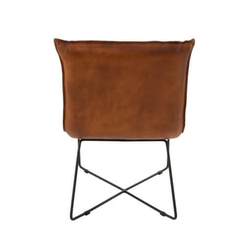Avi Leather Cognac Lounge Chair