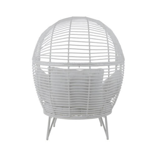 Oval Steel White Lounge Chair