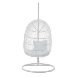 Oval Steel White Hanging Chair