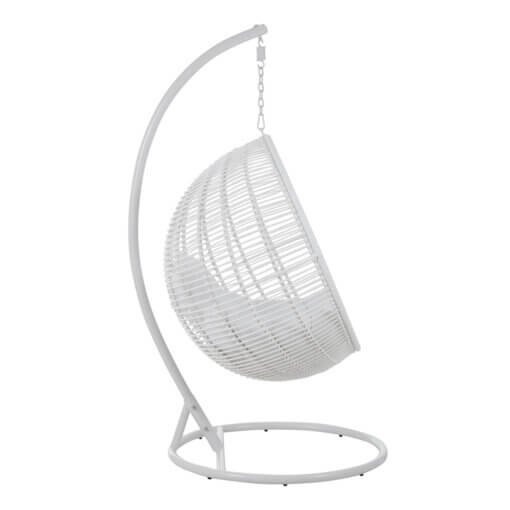 Round Steel White Hanging Chair