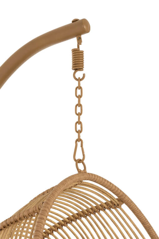 Oval Steel Natural Hanging Chair