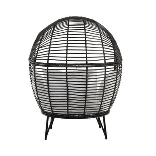Oval Steel Black Lounge Chair