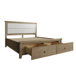 Hossegor 6' Fabric Bed Frame & Drawer Footboard