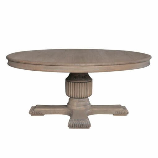 1.8M Sofia Rustic Brown Round Dining Table
