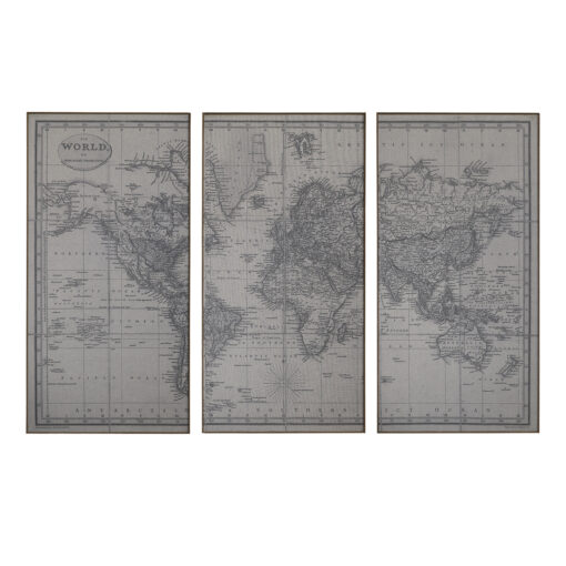 World Map Set of 3