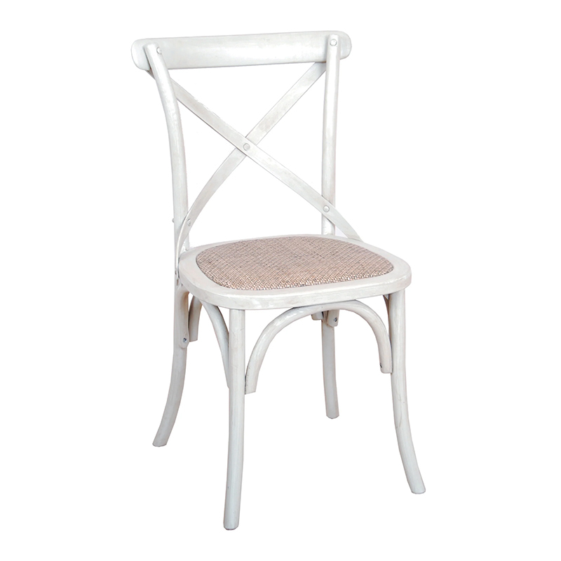 White Crossback Dining Chair