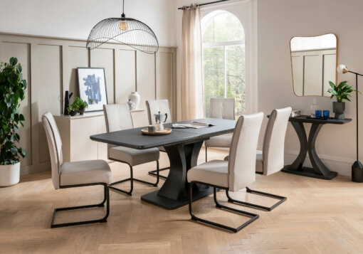 Daiva Charcoal 1.6M Extending Dining Table